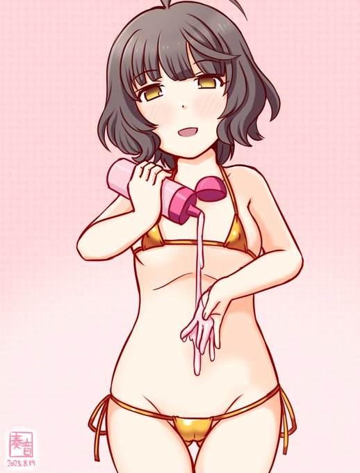 「さ。作戦行動の間に練度向上を兼ねて、
 F作業を開始しましょう…♥」

#艦これ版真剣お絵描き60分一本勝負_20250819
#岸波 

※遅刻+30分 