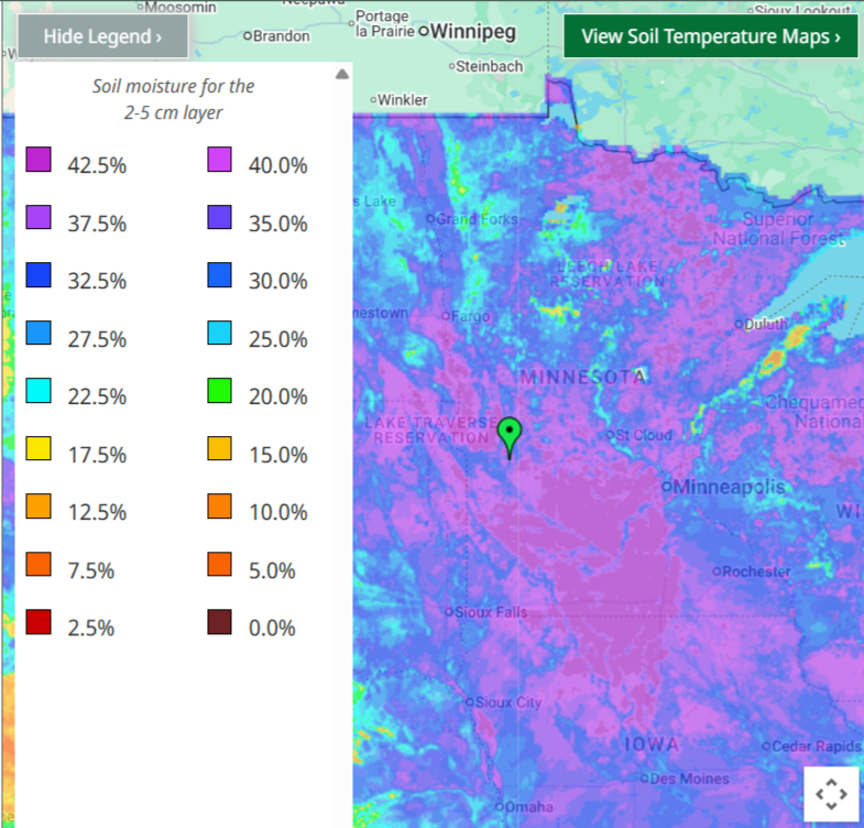 Jodi DeJong-Hughes (@soillorax) on Twitter photo #SoilMoisture content for the top 1-2" in MN. 5-7" of rain in one storm in certain areas w/unending storm threats. LOTS of drownout spots w/nowhere for the water to go. 25% moisture is ideal-anything higher is losing O2. Hang in there farmers!
<a href="/UMNExt/">U of MN Extension</a> #MNfarmers #Flooding #SoilMoisture content for the top 1-2" in MN. 5-7" of rain in one storm in certain areas w/unending storm threats. LOTS of drownout spots w/nowhere for the water to go. 25% moisture is ideal-anything higher is losing O2. Hang in there farmers!
<a href="/UMNExt/">U of MN Extension</a> #MNfarmers #Flooding