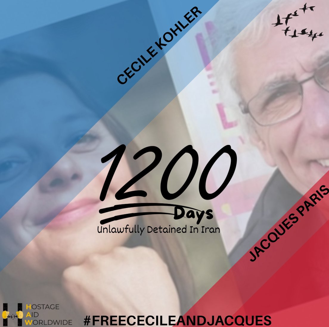 1,200 days of isolation, mistreatment, &amp; unbearable uncertainty.
That is the grim reality for Cecile Kohler &amp; Jacques Paris, French hostages in Iran, now under threat of the death penalty.
<a href="/EmmanuelMacron/">Emmanuel Macron</a> <a href="/jnbarrot/">Jean-Noël Barrot</a>: They cannot wait any longer. They need decisive action, not