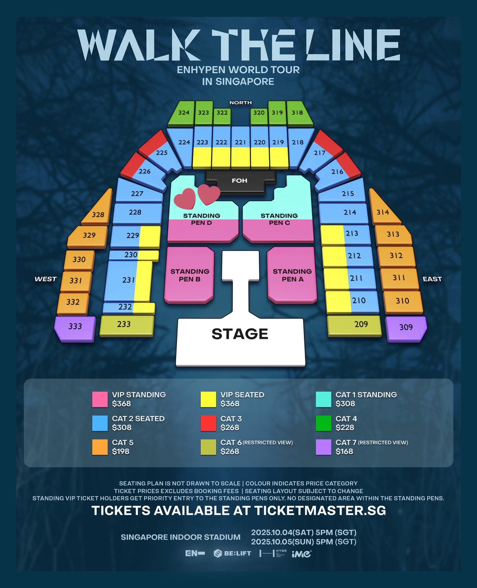 Interest check

walk the line in singapore Day 2
October 04, 2025
CAT 1 PEN D QN 1XX
face value + tpa

rfs: found tix with friends 

wts lfb enhypen concert ticket
#WALKTHELINE_IN_SINGAPORE