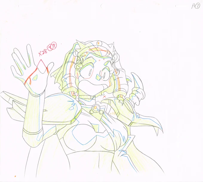 Slayers Next Animation Cel and Douga Scan of Martina from episode 6 You Can't Escape! The Return of the Obsessive Martina!
