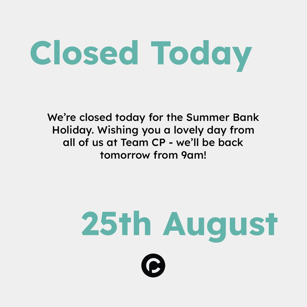 CarlyPressLtd's tweet image. We&apos;re closed today so our hardworking team can enjoy the Bank Holiday long weekend - we&apos;ll be open from 9am tomorrow! ☀️

#printanddesign #bankholiday