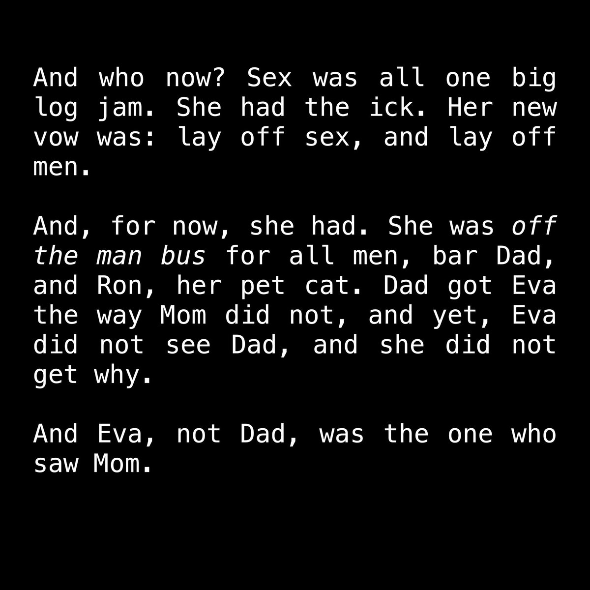 peterplaysmusic's tweet photo. ‘Get Off The Man Bus, Eva: A Tale Told in only 3-Letter Words’ 2/3 https://t.co/spVPmFkRNH