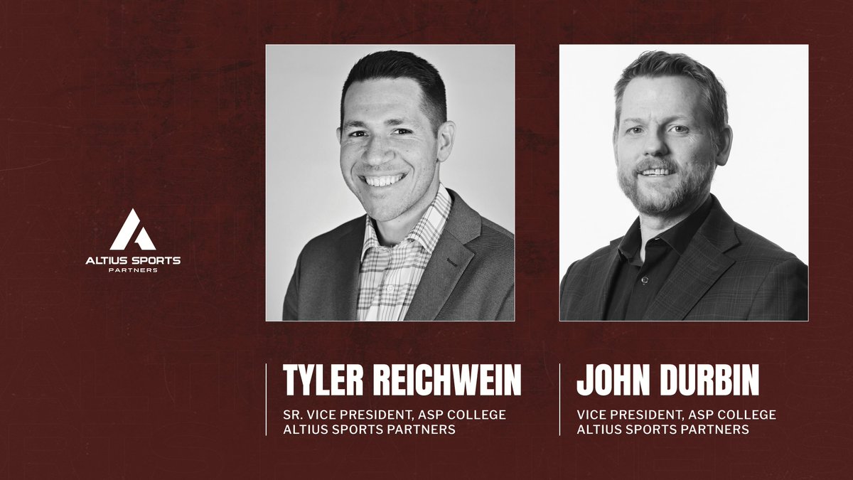 We’re excited to welcome Tyler Reichwein (SVP, ASP College) and John Durbin (VP, ASP College) to the Altius team! Tyler brings 15+ years of experience driving record growth for college athletics, most recently as VP of Learfield Amplify, while John joins after two decades of