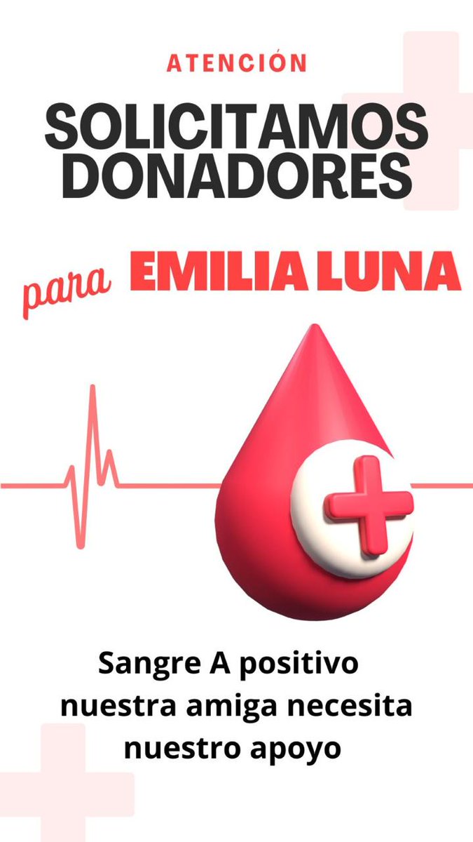 #URGENTE #Naucalpan #Sangre tipo A+ para Emilia Luna, en el Corporativo Hospital Satélite.
Contacta al: 55 5089 1410.

#DonaEnVida #DonaConAmor