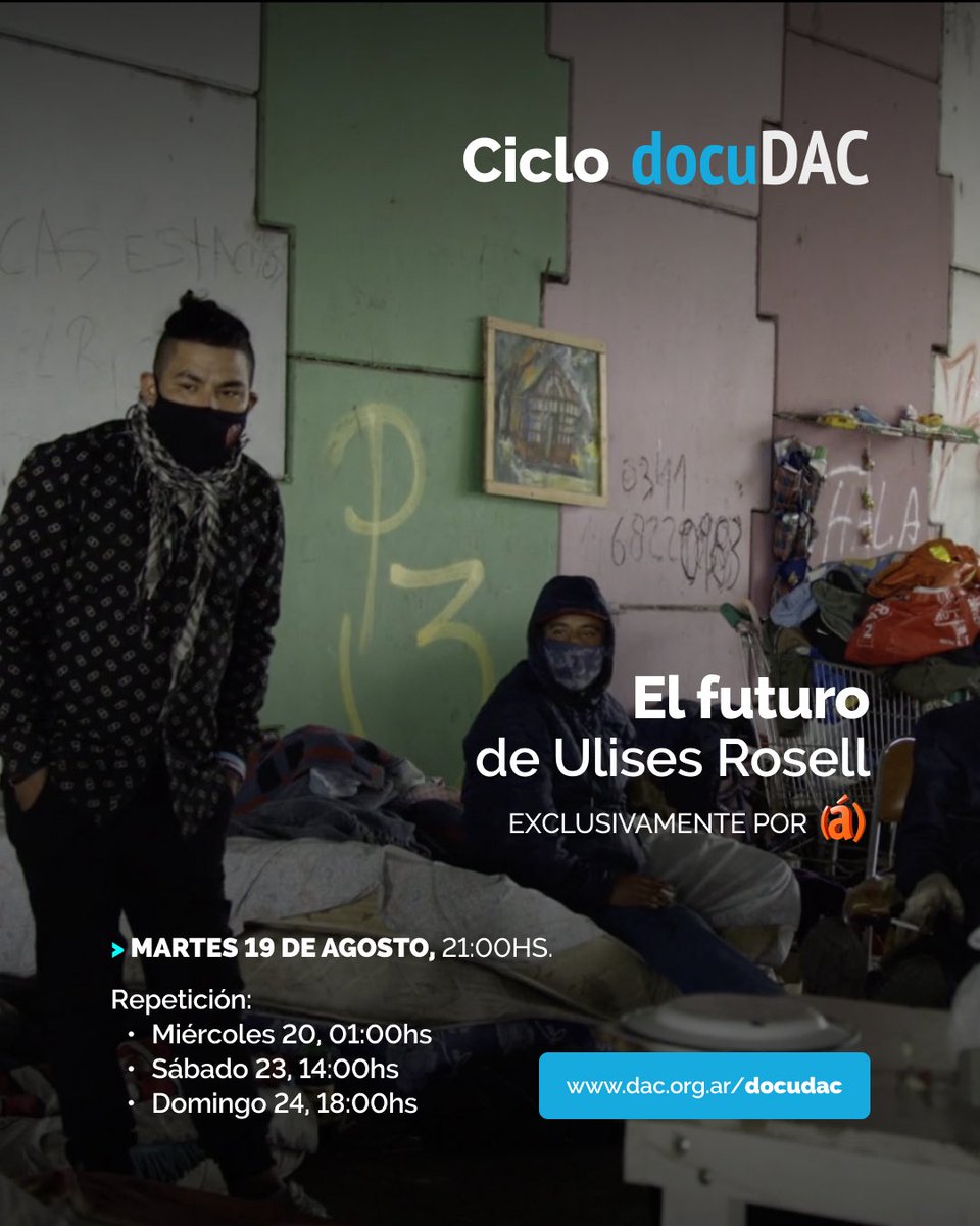 🎬 Ciclo #docudac por <a href="/canalacultura/">Canal(á)</a>

🎥”El futuro“ dirigida por Ulises Rosell

📺 Emite hoy martes 21hs

🗓️ Repite miércoles 1am, sábado 14hs y domingo 18hs por <a href="/canalacultura/">Canal(á)</a>

#docudac #dacdirectoresargentinos.