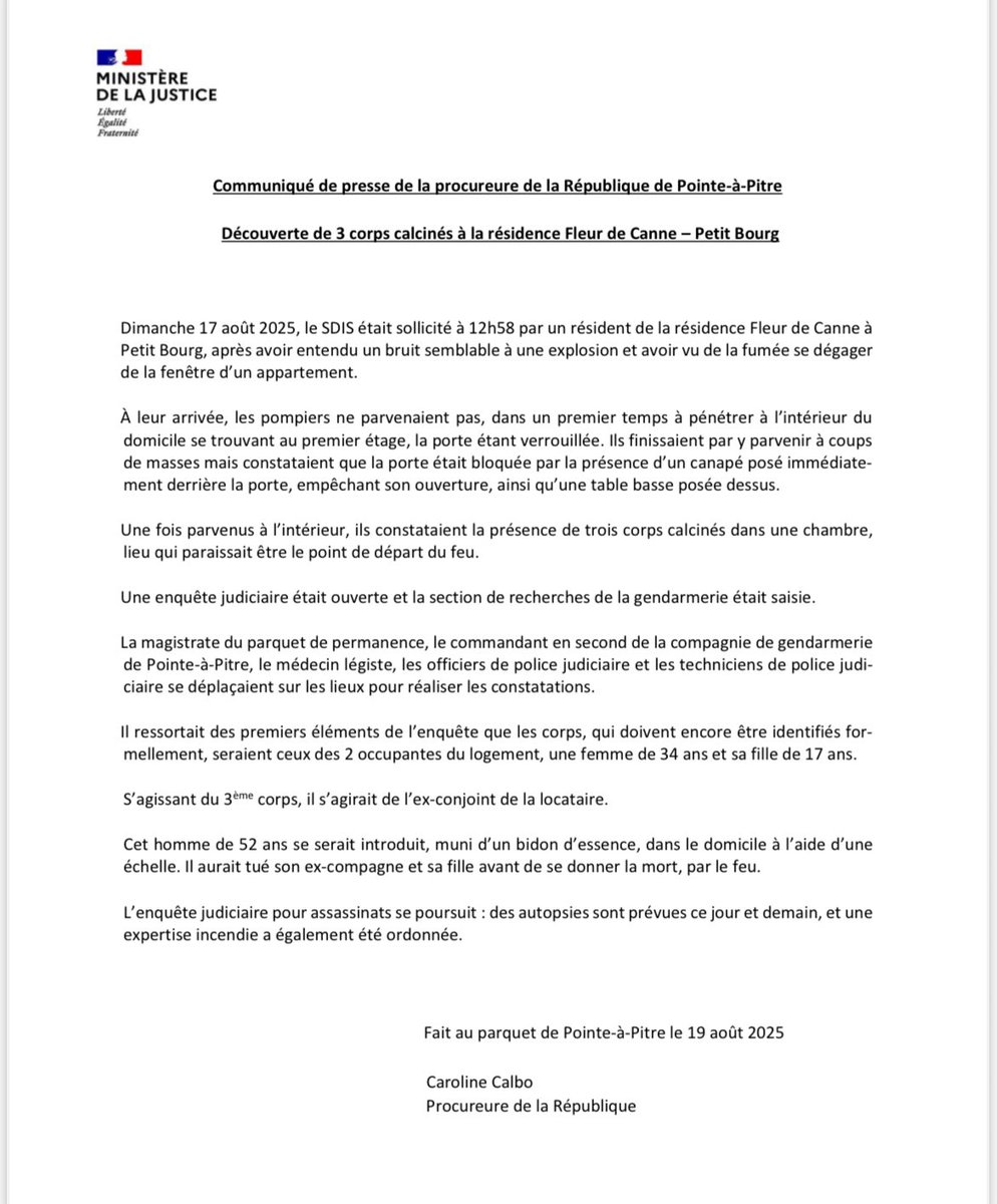 Eric Stimpfling (@stimpflingeric) on Twitter photo #FaitsDivers🔴⚖️🔴
Le point sur l’enquête par <a href="/Procureur_pap/">Parquet de Pointe-à-Pitre</a>
<a href="/guadeloupela1e/">Guadeloupe la 1ère</a> <a href="/Gendarmerie_971/">Gendarmerie de Guadeloupe</a> #FaitsDivers🔴⚖️🔴
Le point sur l’enquête par <a href="/Procureur_pap/">Parquet de Pointe-à-Pitre</a>
<a href="/guadeloupela1e/">Guadeloupe la 1ère</a> <a href="/Gendarmerie_971/">Gendarmerie de Guadeloupe</a>
