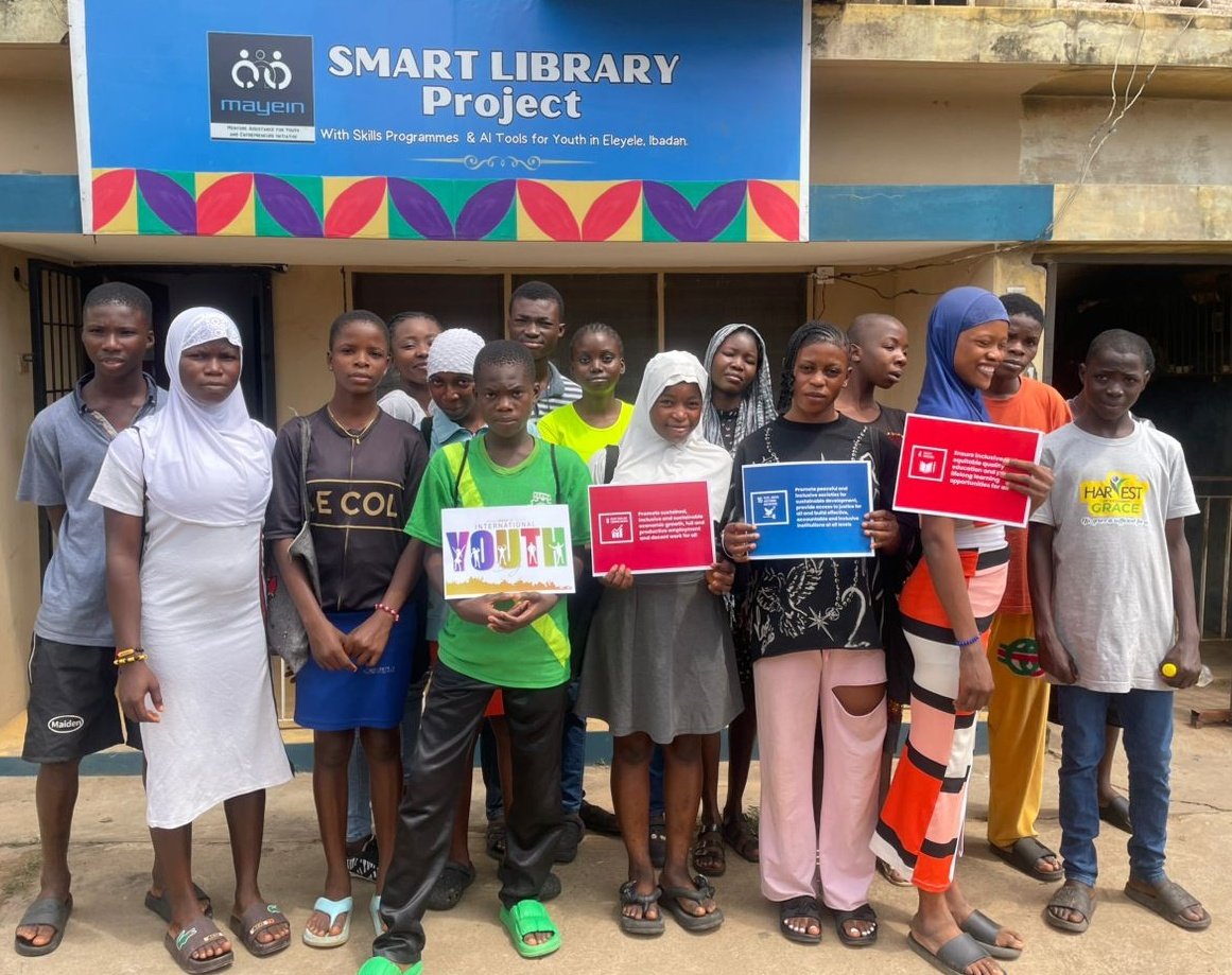 Mentoring Assistance for Youths and Entrepreneurs (@mayeinorg) on Twitter photo Highlights from #InternationalYouthDay2025 🤗
We celebrated under the theme “Local Youth Actions for the SDGs and Beyond” across our SMILS centres in Eleyele & Ojoo! 💙 Thanks to <a href="/BrambleNetwork/">Bramble Network</a> & <a href="/TheAzizaDev/">The Aziza Development Foundation</a> for inspiring sessions full of learning, fun & empowerment 🌱📚✨ Highlights from #InternationalYouthDay2025 🤗
We celebrated under the theme “Local Youth Actions for the SDGs and Beyond” across our SMILS centres in Eleyele & Ojoo! 💙 Thanks to <a href="/BrambleNetwork/">Bramble Network</a> & <a href="/TheAzizaDev/">The Aziza Development Foundation</a> for inspiring sessions full of learning, fun & empowerment 🌱📚✨