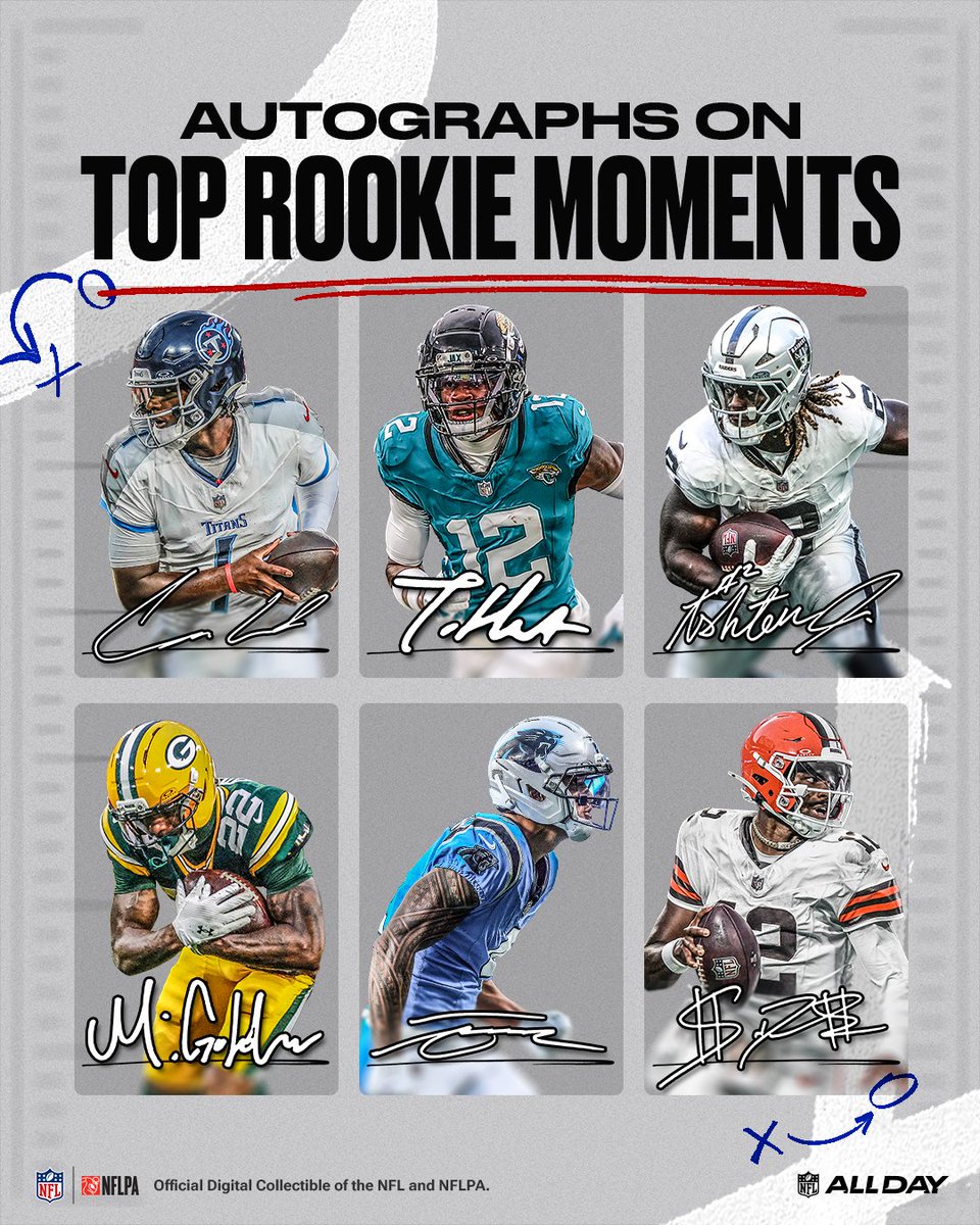 Rookie Moments on ALL DAY are 🔥

Chase select star rookies that feature the player's autograph on scarce /50 collectibles in packs now 🖊️

🧵