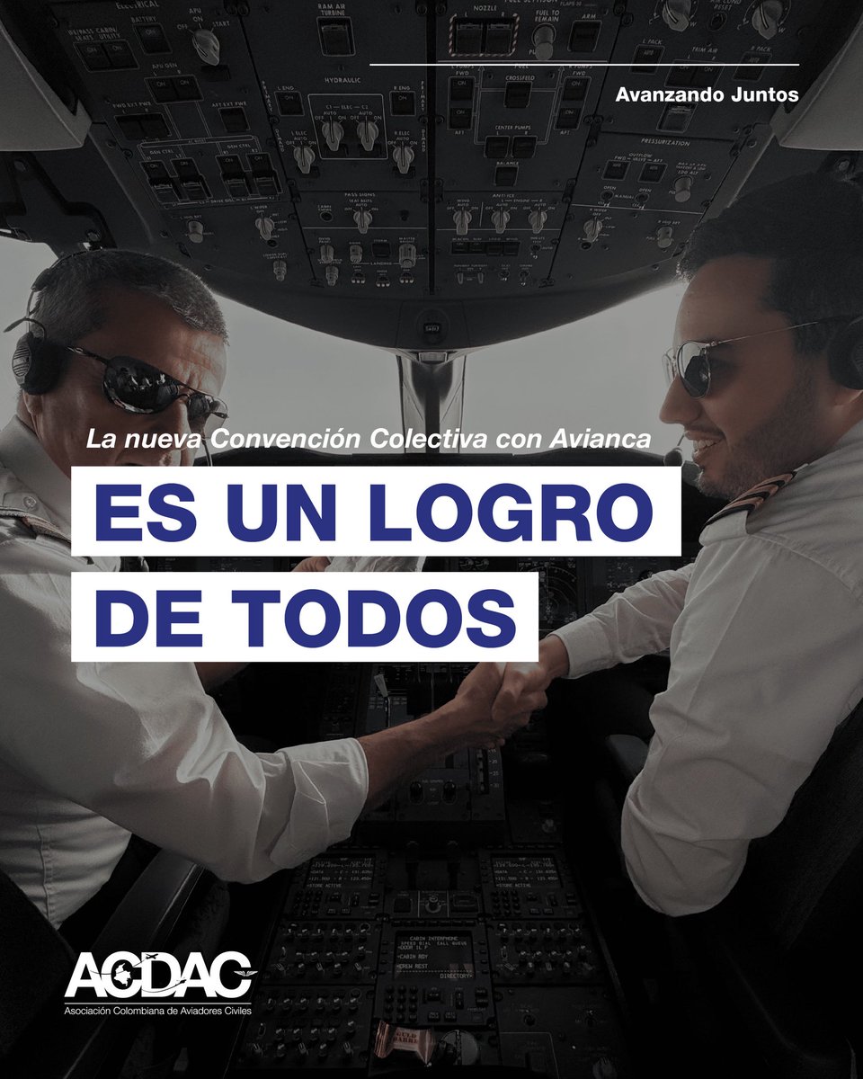 ACDAC (@acdac1) on Twitter photo ✈️ Negociamos con respeto, ganamos con unidad.
📲 315 311 6382
✈️ acdac.org
📩 acdac@acdac.org
#ConvenciónColectiva #AvanzandoJuntos #ACDAC #PilotosDeColombia #SeguridadAérea ✈️ Negociamos con respeto, ganamos con unidad.
📲 315 311 6382
✈️ acdac.org
📩 acdac@acdac.org
#ConvenciónColectiva #AvanzandoJuntos #ACDAC #PilotosDeColombia #SeguridadAérea