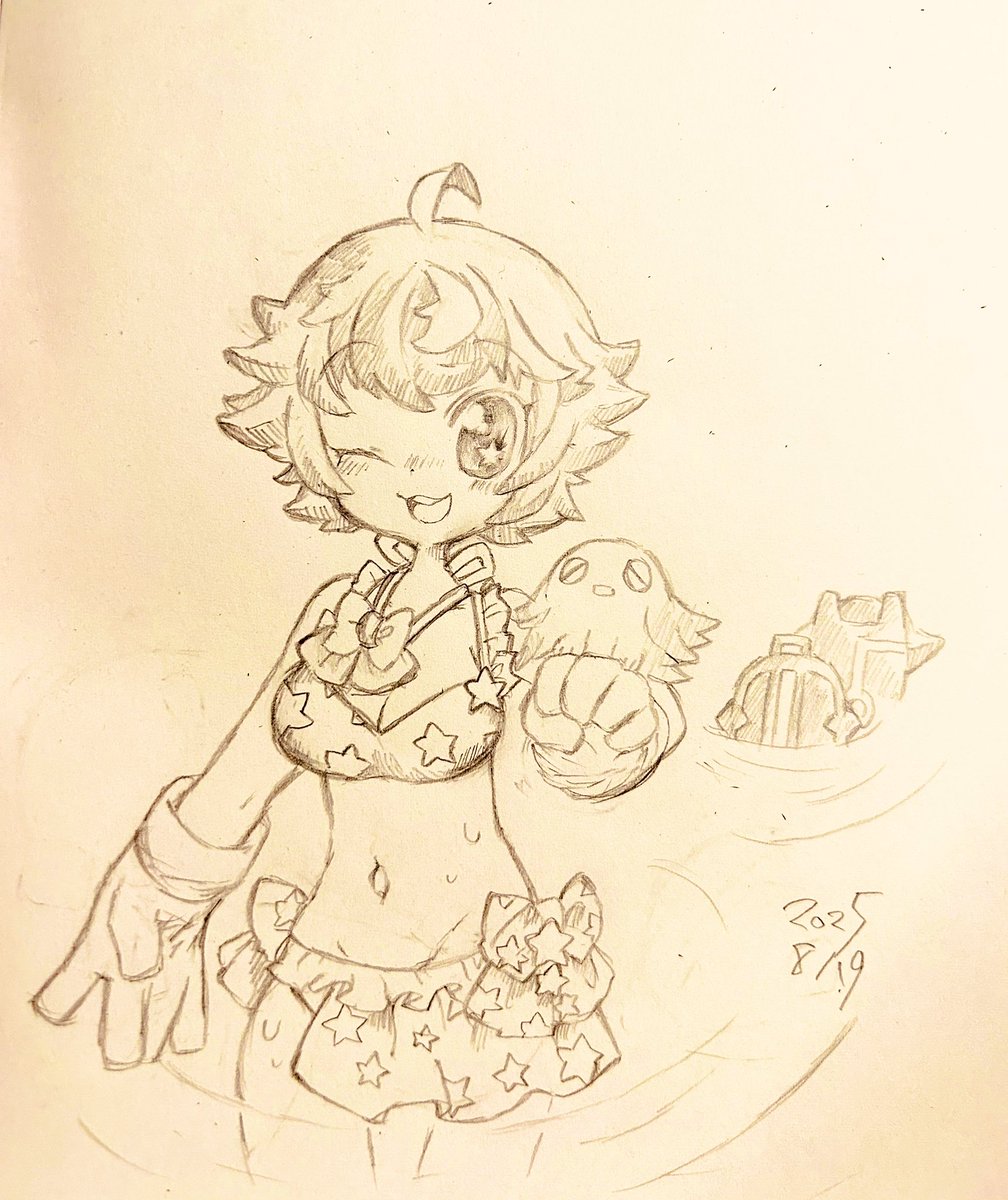 残暑お見舞い申し上げます〜。
いやマジ夏あっつ！！
わたし、プルシュカは手袋とブーツは何があっても着けてて欲しい派なんです…癖です…

#メイドインアビス
#プルシュカ
#イドフロ