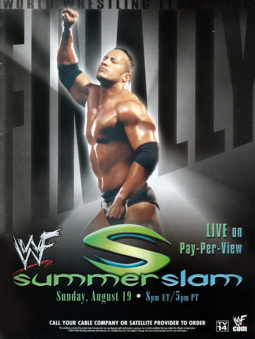 wrestle_hist's tweet photo. 8/19/2001

The SummerSlam poster.   

#WWF #WWE #SummerSlam #TheRock #ThePeoplesChampion #TheBramaBull #TheGreatOne #TheFinalBoss #IfYaSmell #JustBringIt #CompaqCenter #SanJose #California https://t.co/LCPPQx1Ozt