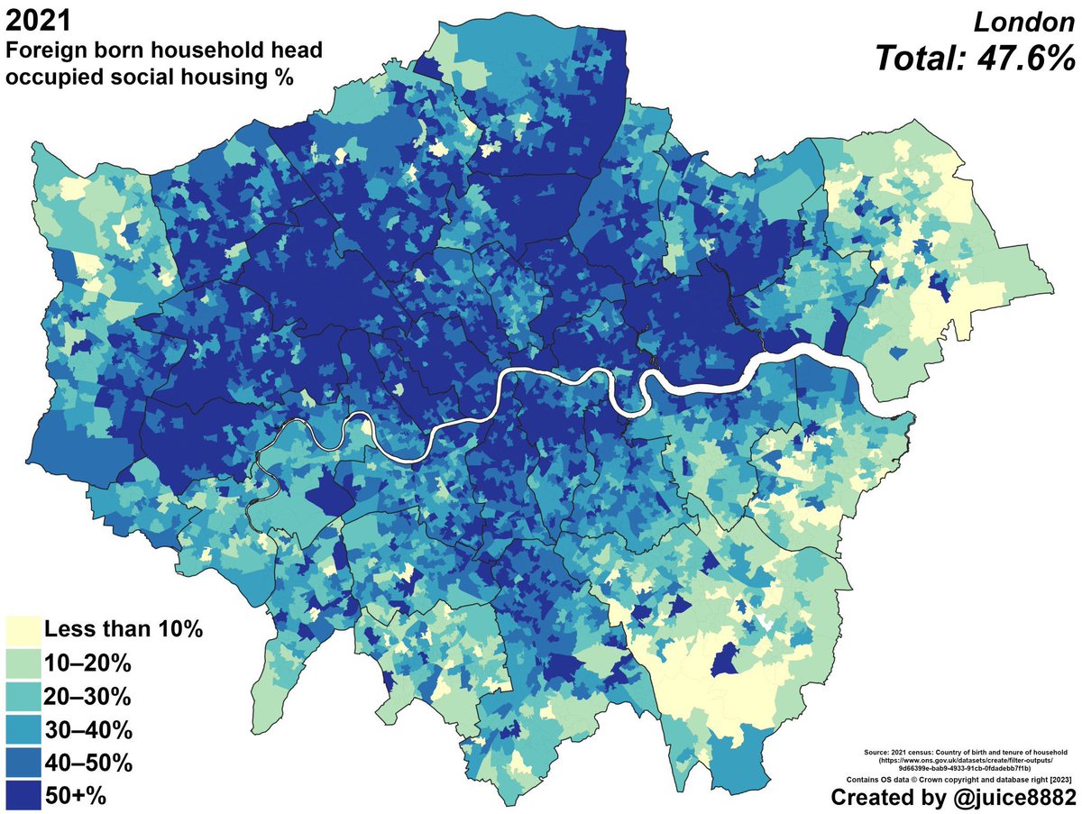 Al 2021 la meitat de l’habitatge públic de Londres estava en mans d’estrangers.
A Catalunya no tenim les dades,
però sembla obvi que anem cap aquí: l’habitatge públic per als estrangers de menys renda, i el privat per als estrangers més rics. Absurd.