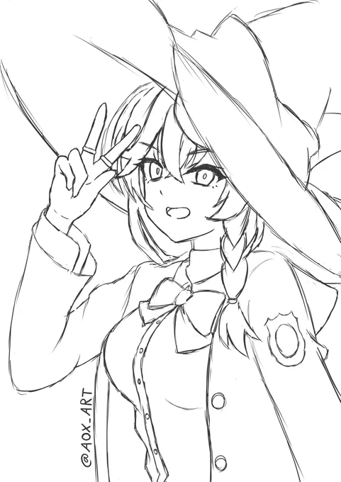 #wip ブルアカの新キャラ、エリを描いてます✨ 