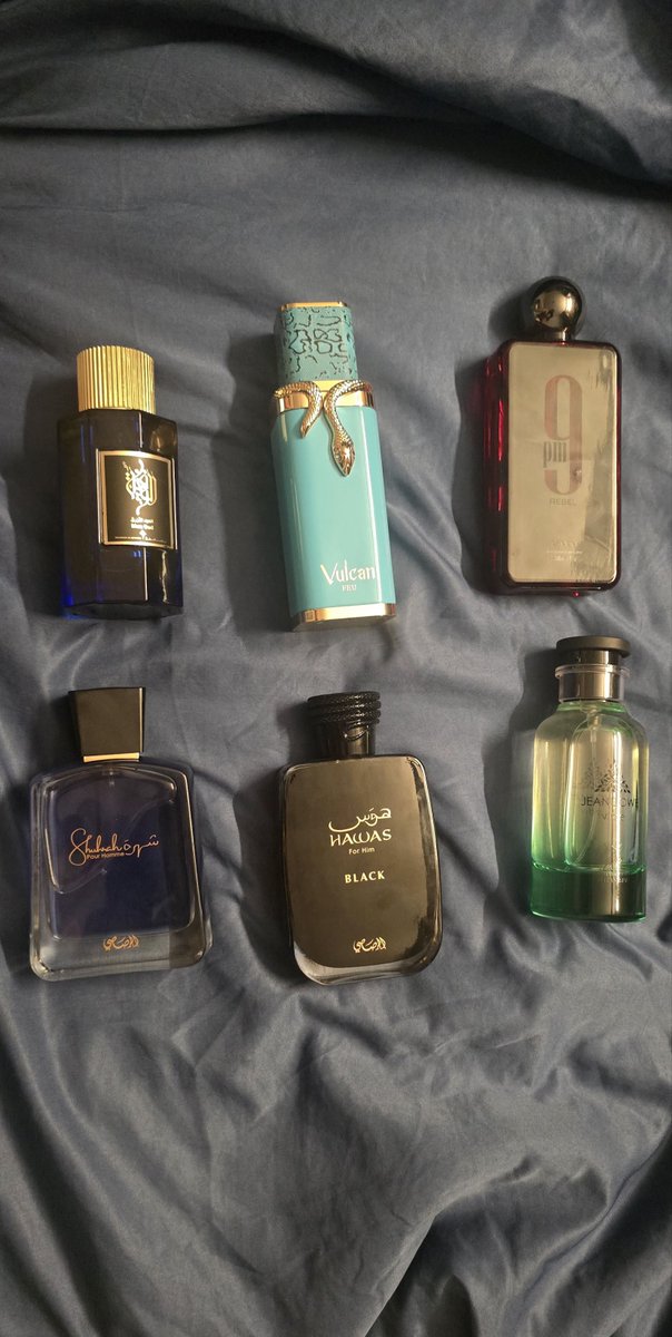Kenu73's tweet photo. Apart from cards and Visas, I do get a lot of messages about perfumes. I am stupidly obsessed with perfumes. I have spent a lot on them a lot, designer perfumes can cost bomb like literal bomb and hence I personally wouldn't suggest anyone to start with them or go for them. 

Most of the Indian perfumes or the famous commercial brands that you see around you or on TV are shitty. I may have 0/1 in my collection but the perfumes which deserve your money and attention are the middle Eastern ones. They are doing an absolute banger work and the best part is they are extremely pocket friendly and hence as a small reference post/ guide post here are the 6 perfumes which anyone who is getting to this space or trying to figure which one should they start with should go ahead with. 

Its very important that you but it from good stores, there are many fakes and dupes of dupes/adulterated perfumes are available. Additionally a lot many times ME perfumes need to be Macerated, that is after 2-3 sprays sit in dark place away from sunlight, also remember there's no such thing as female/male perfume use whatever you like, I visited a very expensive niche perfume store in Poland and this is something which she explained and made sense to me, but rest it's your choice. 

1.) IAQ Blue oud- This may not be very budget friendly but compared to its original brother LV ombre nomade,  I would say its dirt cheap. It's strong not the typical OUD smell that we may see every other Indian house selling, one of my fav will last for days on your clothes and sillage is excellent,  people will know you are around

2.) VULCAN FUE- Newly launched beast, lasts forever and smells heavenly. Tropical, floral and woody. 

3.) 9 PM REBEL- A masterpiece, cost effective,  again floral, woody and amber on the sweeter side but everytime I use it, I can't stop loving it. 

4.) Rasasi Shuhrah - A beast, I still remember I put it on my goa trip and I could smell this on my T even after the trip, another lovely perfume little tarty and smells very posh.

5.) Hawas Black - pineapple burst with such a great profile, I have forgotten how many times I have been complimented because of this. 

6.) Jean Lowe Vibe - fresh, musky and maybe citrusy/minty but what a banger perfume, this is also extremely cheap. This may not last like a beast maybe 5-6 hours, depends on the weather but a great perfume to start with. 

Disclaimer:- I suggest not to buy from amazon or random places, go to your trusted perfumery. In case you don't know one. I have suggested mine in past. 

And almost all of the above perfumes smell exotic and as expensive as it gets, I am sure you won't be disappointed.