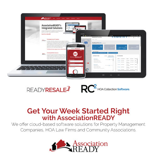 Get your week started out right with <a href="/AssnREADY/">AssociationREADY</a> software solutions <a href="/ReadyCOLLECT/">ReadyCOLLECT</a> &amp; <a href="/ReadyRESALEDocs/">ReadyRESALE</a> for property management companies, HOA law firms &amp; community associations via bit.ly/2xEyx1o