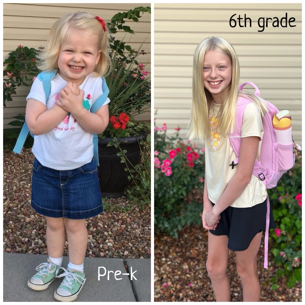 “Mom, I have to pose with my backpack this way so you can see my new Owala water bottle.” This is our life as parents of a 6th grader! 🤣

#BacktoSPS <a href="/DrGrenitaLathan/">Dr. Grenita Lathan</a> @officialsps