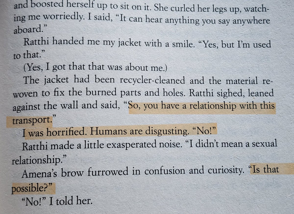 Oh Ratthi 🤣
I love when he messes up Murderbot unintentionally. 
And Amena "is that possible?" LOL 😆 
#murderbot #머더봇다이어리 #networkeffect #murderbotnovel #murderbotdiary