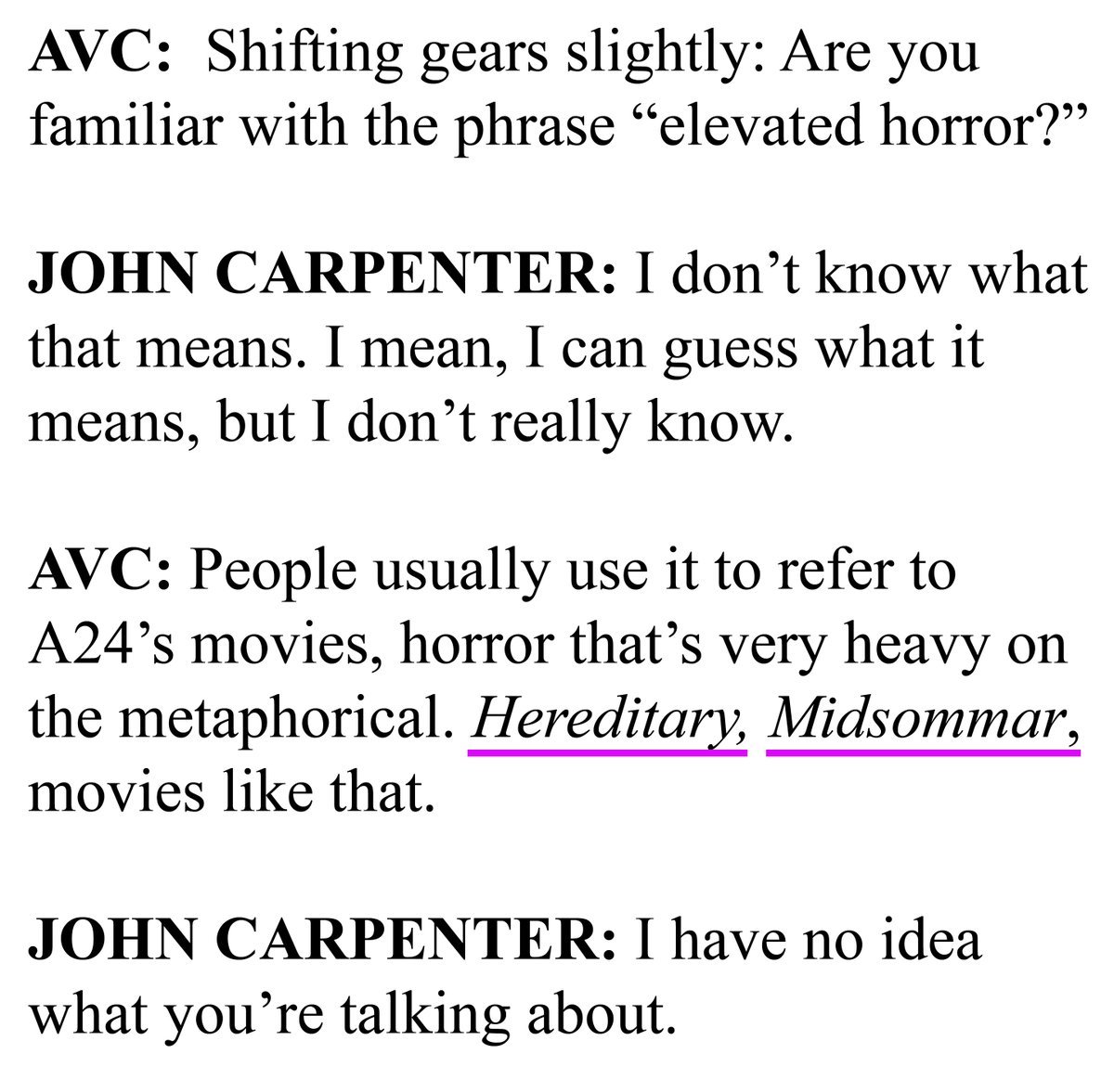 John Carpenter interviews are always a joy