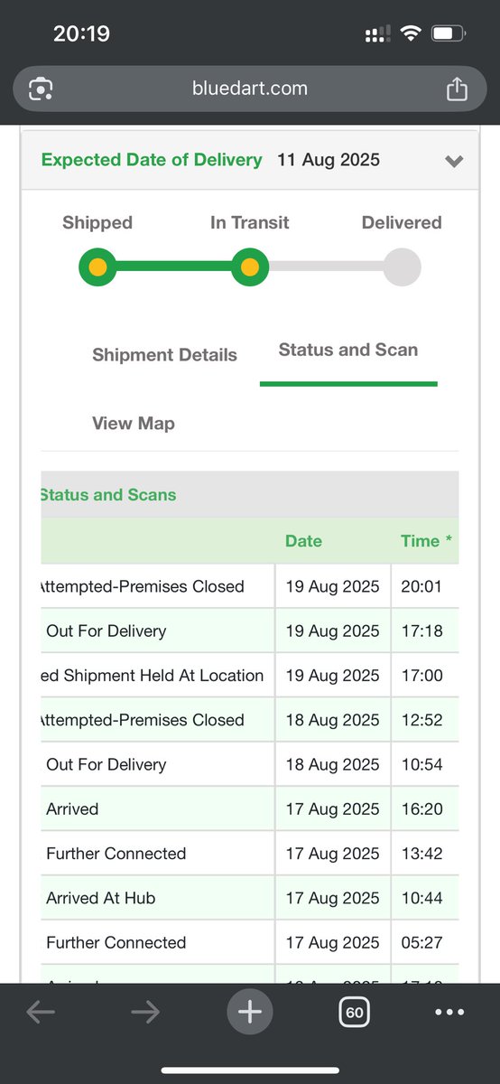 _mrssnape's tweet photo. @ShiprocketIndia @ShiprocketCare 
This is utterly wrong, I was at my home today but no delivery was attempted.  Wrong information is being shared! I want my order Asap! https://t.co/Zv4cvwX67N
