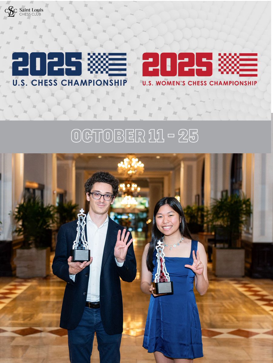 STLChessClub's tweet image. The Saint Louis Chess Club is proud to announce the grand reopening of its newly expanded campus this fall, marking a bold new chapter for the game of chess. With a transformed 30,000-square-foot facility, including a chess-inspired restaurant, expanded classrooms, a world-class…