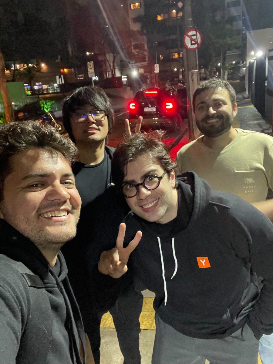 Excited to be joining the team at <a href="/resend/">Resend</a>!

We used to be happy customers <a href="/briefercloud/">Briefer (YC S23)</a> and were always amazed by team's attention to detail ✨

Looking forward to building side by side with people I admire 🖤

Pic related: <a href="/zenorocha/">Zeno Rocha</a> <a href="/bukinoshita/">bu kinoshita</a> <a href="/commadangle/">Lucas Vieira</a> and I in our first