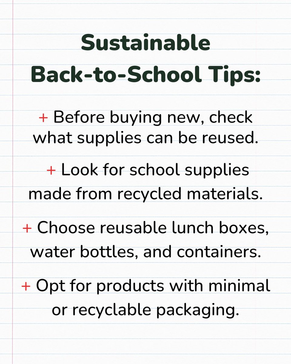 The toughest part of going #BacktoSchool? 🎒✏️ The waste!

Every year, schools generate tons of waste - but it doesn’t have to be that way. Small swaps can make a big impact for our planet! 🌎

Let’s make this the greenest school year yet. 🌱 kab.org/10-sustainable…