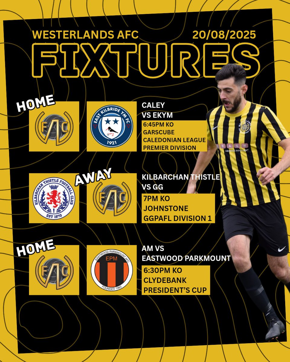3 big fixtures coming up for Westerlands tomorrow...