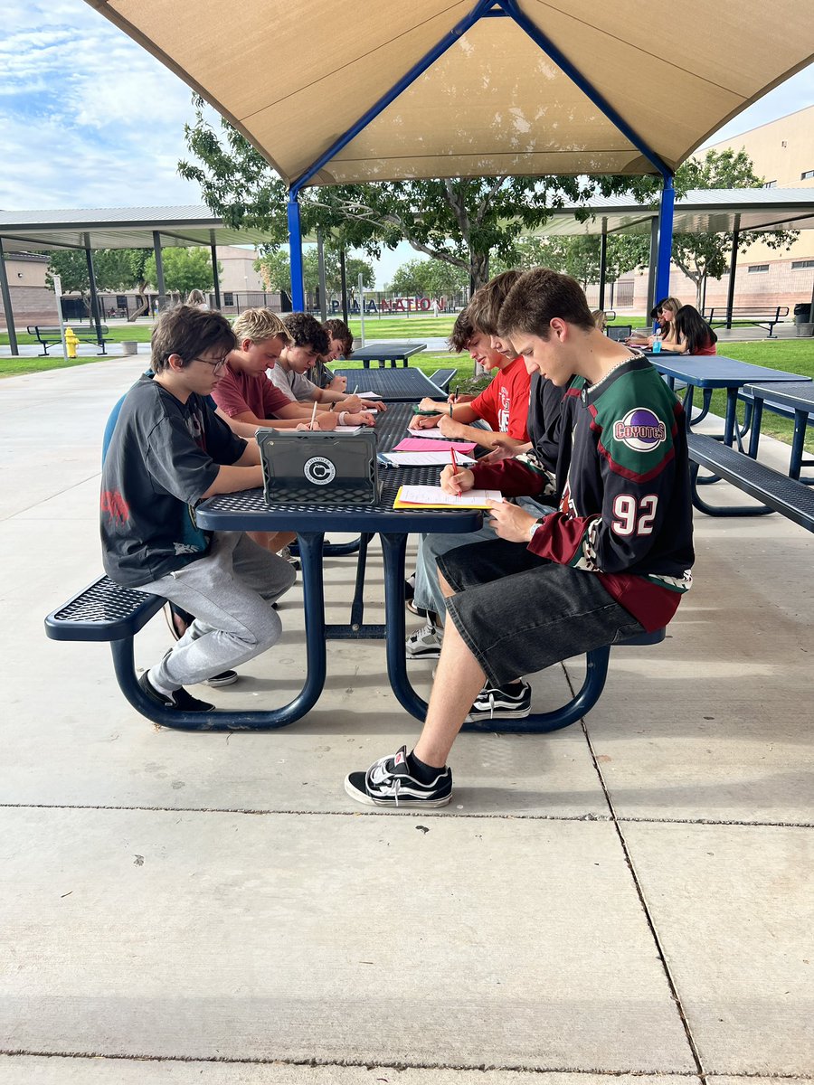 Dual Enrollment English 12 students presenting outside today!  <a href="/perry_pumas/">Perry High Athletics</a>