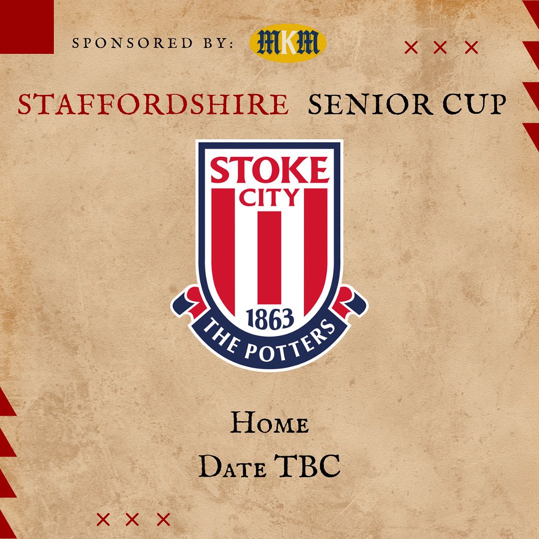 Stafford Town FC (@staffordtown1st) on Twitter photo 🏆 Cup Draw! 🏆
The draw for the 1st round of the Staffordshire Senior Cup has taken place, and we will be hosting <a href="/stokecity/">Stoke City FC</a>
Dates and time to be confirmed but the game must be played before the 6th of October. Details will be made available when we have them.
#UpTheTown 🏆 Cup Draw! 🏆
The draw for the 1st round of the Staffordshire Senior Cup has taken place, and we will be hosting <a href="/stokecity/">Stoke City FC</a>
Dates and time to be confirmed but the game must be played before the 6th of October. Details will be made available when we have them.
#UpTheTown