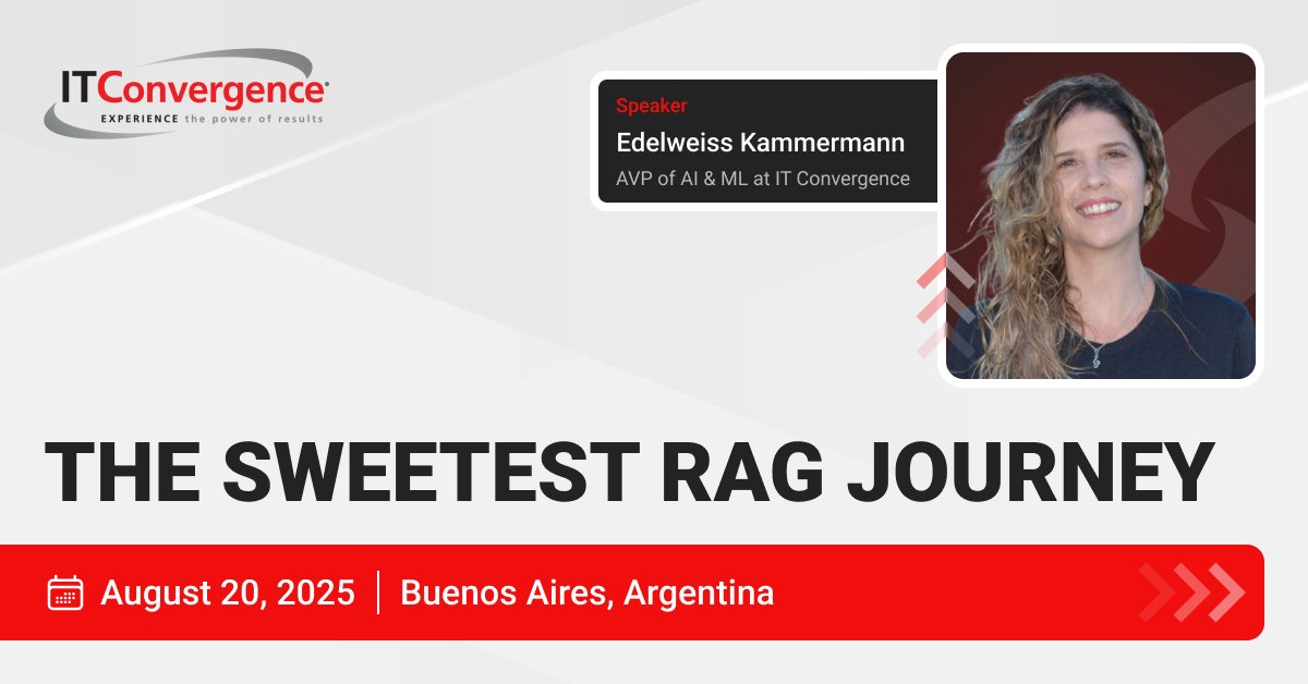 IT_Convergence's tweet image. #LAOUC2025 in Argentina 🇦🇷! @EdelweissK, our AVP of AI & ML will show you how to build a #RAG app with #OracleDB, Vector Search & #GenAI, using Uruguay’s beloved alfajor de dulce de leche as an example.
laouc.org/laouc-2025-arg…
#OracleAI #AIAgents