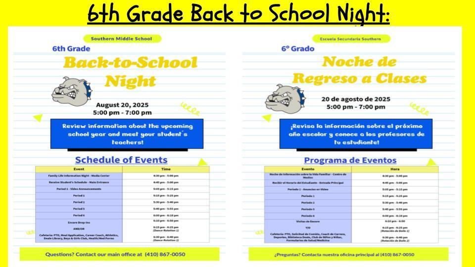 6th Grade Back To School Night!- Aug 20th aacps.org/o/southernms/a…