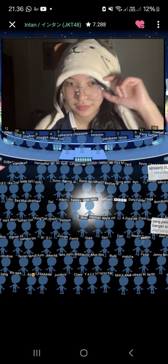 ai ai nuy,maaci dah sempatin Qtime nya ya,jangan lupa doa sebelum bobo ya dan perbanyak minum air okeeh dah bub selamat malam,sampai jumpa esok ya <a href="/N_IntanJKT48/">Nur Intan</a> 

#NurInLive 
#nighTAN