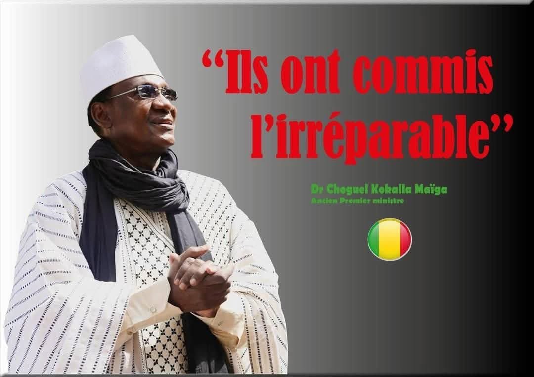 🚨Mali : « 𝐢𝐥𝐬 𝐨𝐧𝐭 𝐜𝐨𝐦𝐦𝐢𝐬 𝐥’𝐢𝐫𝐫𝐞́𝐩𝐚𝐫𝐚𝐛𝐥𝐞 ». Visuel publié sur les réseaux sociaux de Choguel Maïga 👇