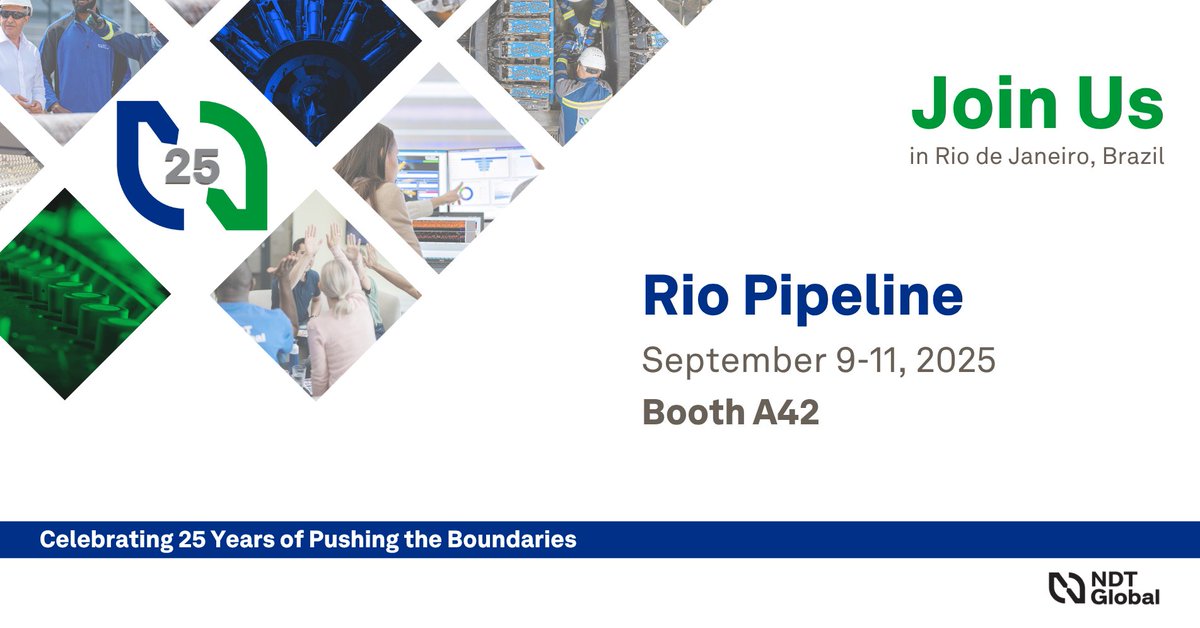 From September 9–11, 2025, we’ll be in Rio de Janeiro for the Rio Pipeline Conference &amp; Exhibition.
📍 Come see us at booth A42 — we’ll be ready to talk innovation, performance, and the future of pipeline safety.

Learn more: bit.ly/45uUhtU