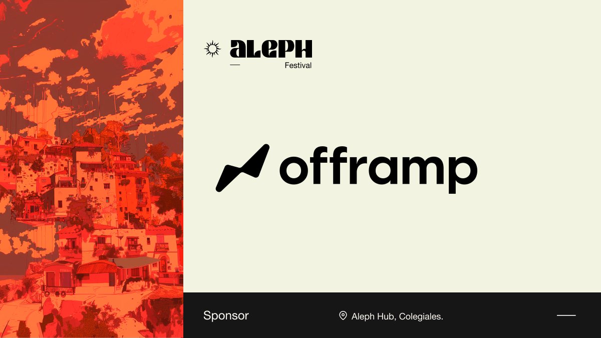 Crecimiento 🌞 (@crecimientoar) on Twitter photo OFFRAMP — SPONSOR OF ALEPH FESTIVAL
We’re glad to welcome <a href="/OfframpXYZ/">Offramp | ALL13</a> as a sponsor of the first-ever Aleph Festival.
Offramp is building self-custodial payment infrastructure that connects stablecoins with everyday finance, by making it easier for people to use crypto in real OFFRAMP — SPONSOR OF ALEPH FESTIVAL
We’re glad to welcome <a href="/OfframpXYZ/">Offramp | ALL13</a> as a sponsor of the first-ever Aleph Festival.
Offramp is building self-custodial payment infrastructure that connects stablecoins with everyday finance, by making it easier for people to use crypto in real