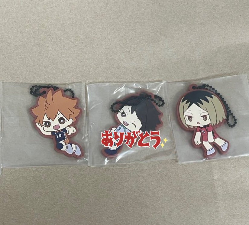 Torihiki_yu_mi's tweet image. 【交換】ハイキュー 一番くじ 全国への道 スクールアイコンボタン付きアクリルチャーム

譲
H賞:日向.研磨

求
F賞:侑1
H賞:牛若.侑

研磨は纏めて