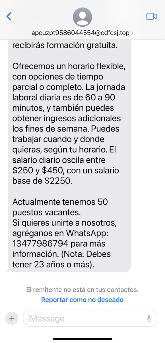 ahtziricardenas's tweet photo. 🔴 #Alerta #mensajes
😱Les comparto este mensaje que llegó a mi teléfono celular.
¿Qué les parece? Vaya que no pierden el tiempo tratando de #reclutar cada vez más y más.
Ojo @FiscaliaJal @GobiernoJalisco ahí viene el origen por si desean rastrearlo. https://t.co/ILDq7JNGOj