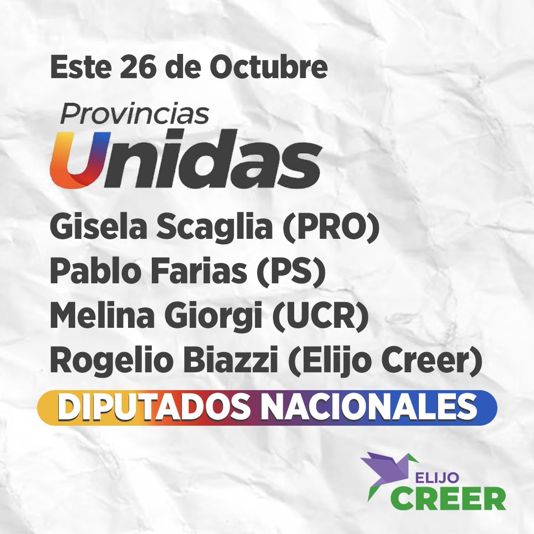 Orgullosos de estar representados por Rogelio Biazzi en este frente que es la unión en defensa de la Argentina Productiva y el Federalismo.