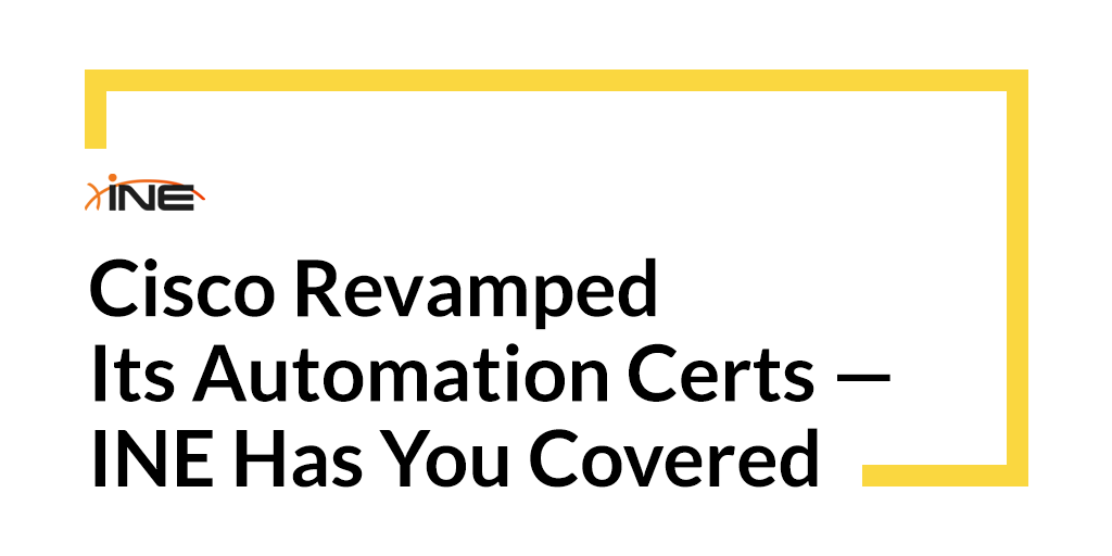 SecurityTube's tweet photo. 🤖 #Cisco overhauled their automation certs — DevNet is now CCNA/CCNP/CCIE Automation

New ENAUTO v2.0 adds:
Python &amp; Ansible automation
Controller-based mgmt
AI in automation (first time!)

INE is ready: #DevNet paths + new #ENAUTO v2.0 coming soon!
https://t.co/cFyUawGVKn https://t.co/jWlODiKteC