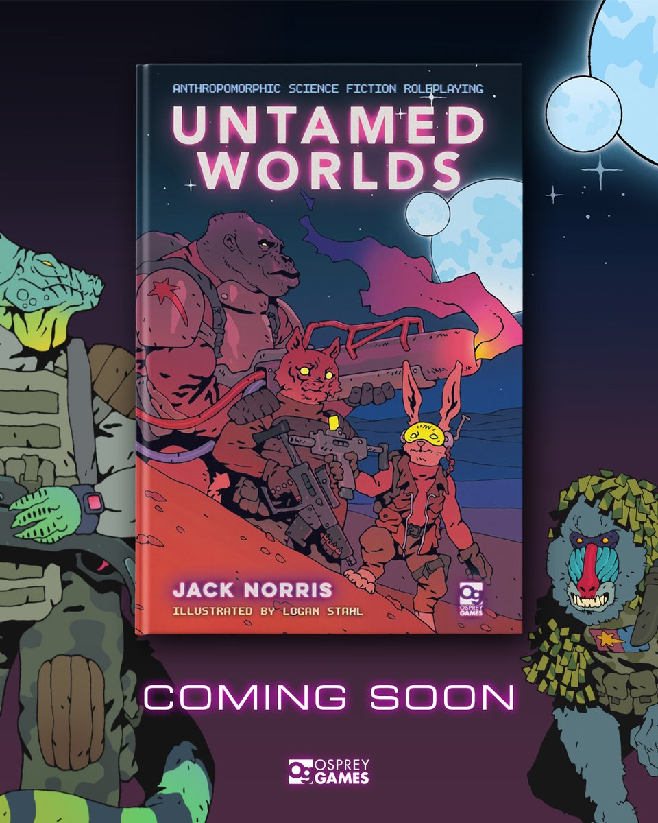 📆⌛ One month !

UNTAMED WORLDS: ANTHROPOMORPHIC SCIENCE FICTION ROLEPLAYING – An action-packed roleplaying game of animals uplifted to serve as humanity's agents among the stars.

Who's ready?

18 Sept 2025 UK // 16 Sept 2025 US: bit.ly/47rPU4c