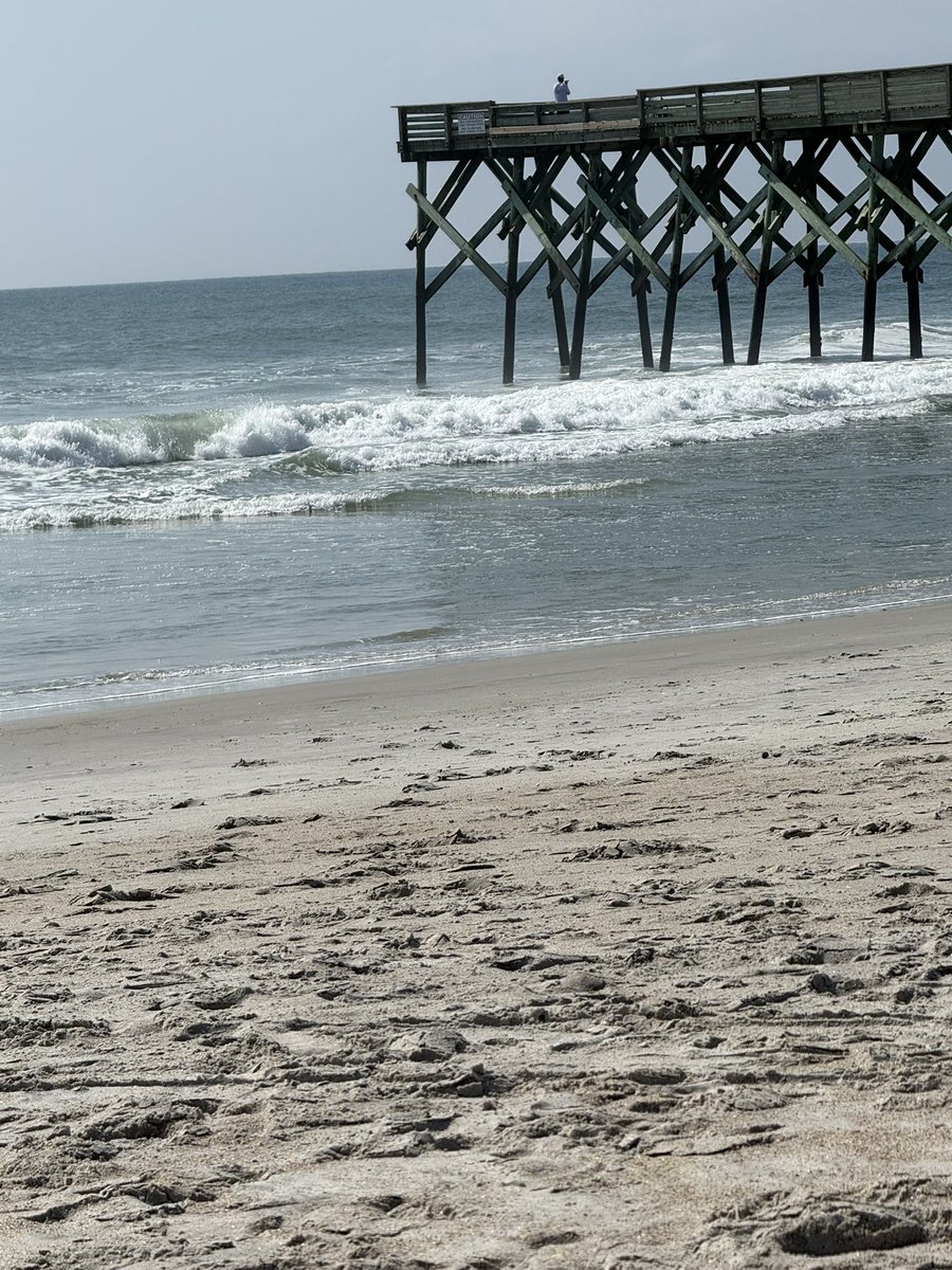 Current view, Wrightsville Beach NC… As hurricane Erin starts to pass by rough seas today