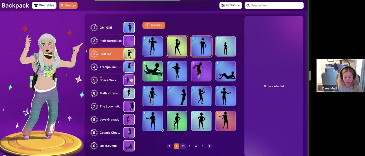 Today's class with <a href="/shefiorg/">shefi.eth (💫,💫)</a> is all fun &amp; games 🧡

+ <a href="/Mastawainzz/">Dana</a> energy is soooo fantastic! we should get a daily session on <a href="/decentraland/">Decentraland</a> with her! ✨🩷