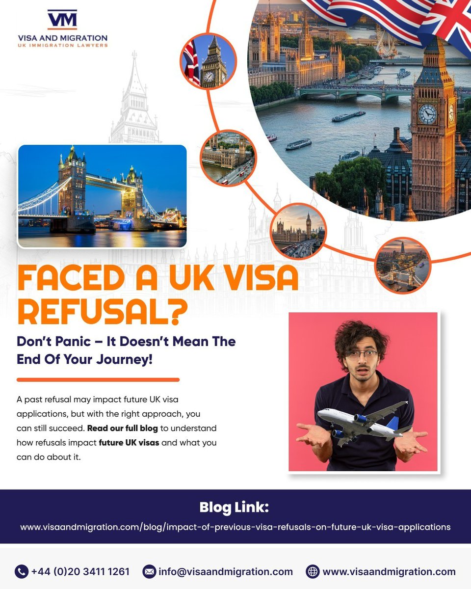 visamigrationuk's tweet image. 📄 Faced a UK Visa Refusal? Don’t panic – it doesn’t mean the end of your journey! Read our full blog to understand how refusals impact future UK visas and what you can do about it.
📌Blog Link:  visaandmigration.com/blog/impact-of…

#UKVisa #VisaRefusal #VisaHelp #VisaAndMigration