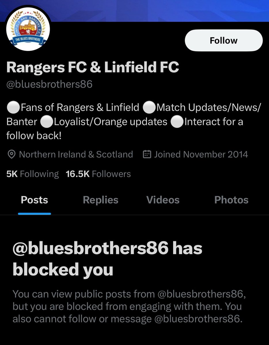 Someboy06168's tweet photo. 🤣🤣🤣, wee fud blocked me because I predicted rangers to lose today. How fucking dare I. https://t.co/7TMLnUxji1