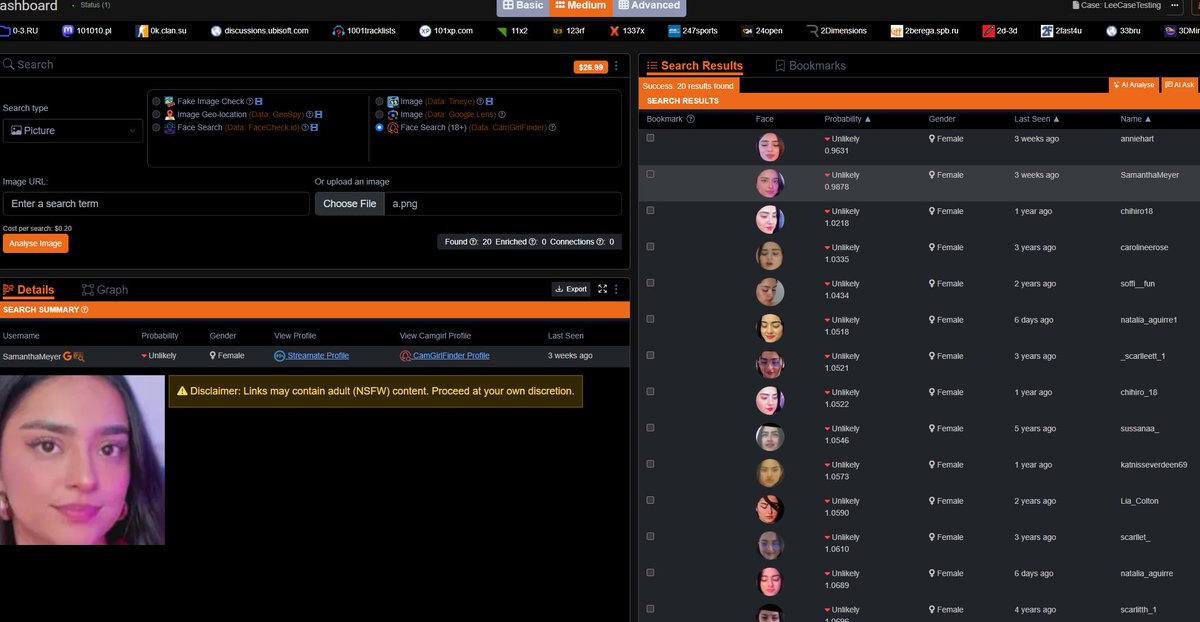 Usersearch_web's tweet image. New Feature: Facial Recognition (18+) — Uncover live-cam trafficking, exploitation &amp;amp; organized crime activity 

🚨 Now live on UserSearch.ai

🖼️ Upload a photo of a face, and our Facial Recognition  scans major live-cam adult sites to:
• Find all occurrences of that…