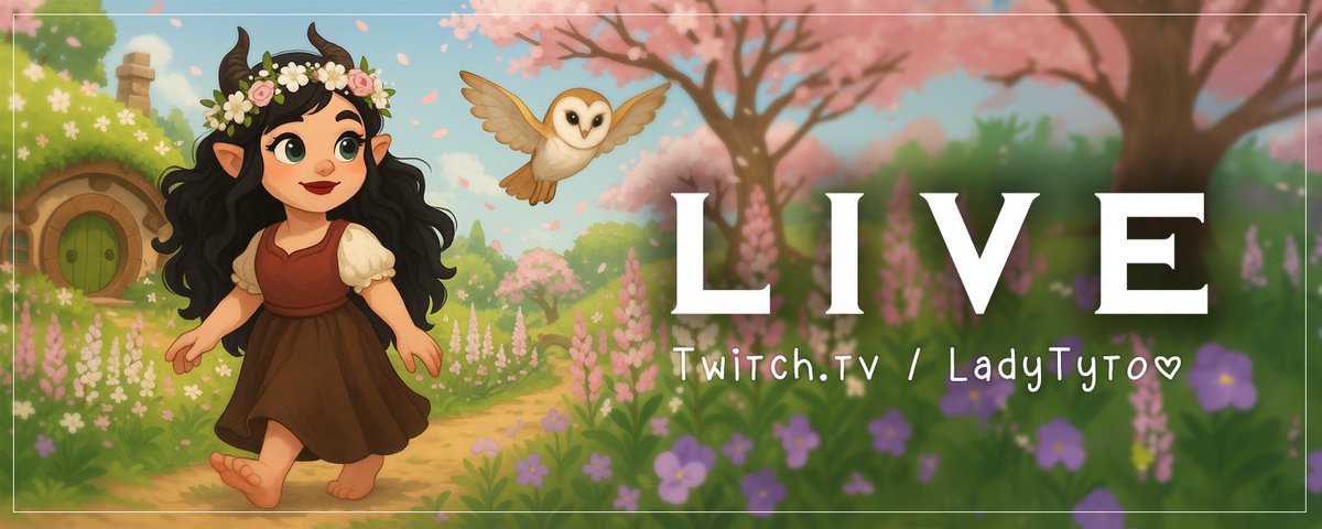 |🦉L I V E |

🎀| ✧ • ✨ A Peaceful Day in the Shire 🦋 ✨ • ✧
🎮| Tales of the Shire

Join us!
twitch.tv/LadyTyto