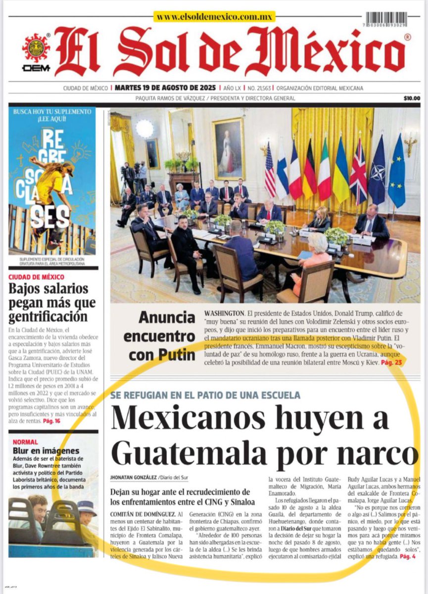 Mientras se habla de que una persona vivirá en Madrid o no,

refugiados mexicanos en #Guatemala.

Mientras las manidas narrativas de presente vs. pasado, humanistas vs. neoliberales etc. etc. se dan, México se hunde en la violencia del narcotráfico.