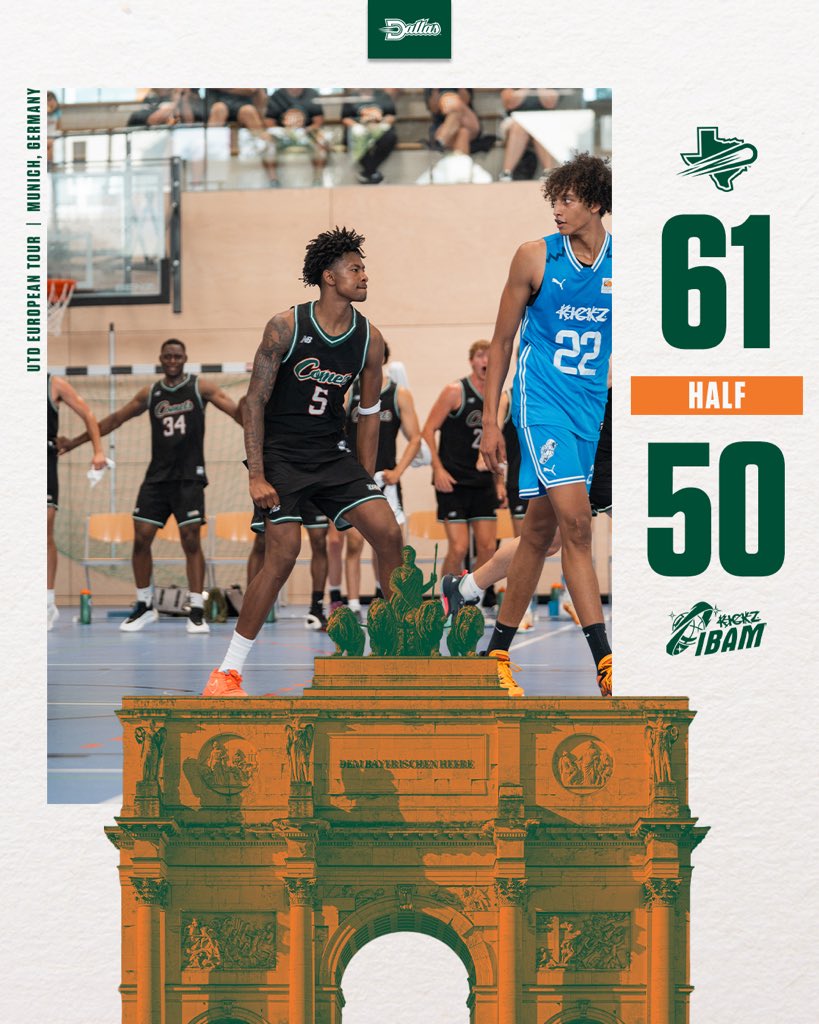 UTDALLAS_MBB's tweet image. First half in Munich ☄️ #JustUs