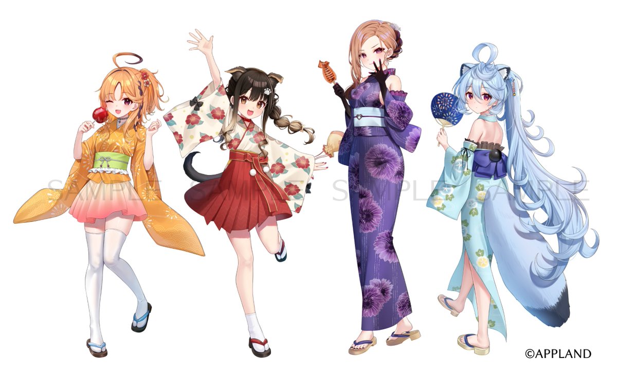 umi_yamamura's tweet image. 🌻お仕事🌻

【ぶいぱい浴衣グッズ2025】企画にて、 
烏丸ぴょこさん、遠吠きゃんさん、ベルモット・ベルーナさん、綿貫ねぐせさん 
の浴衣お写真を担当させていただきました！

よろしくお願いします！
 #ぶいぱい